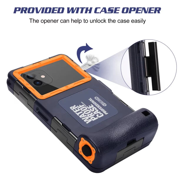 UrbanX Professional [15m/50ft] Swimming Diving Surfing Snorkeling Photo Video Waterproof Protective Case Underwater Housing for Samsung Galaxy F62 And all Phones Up to 6.9 Inch  with Lanyard