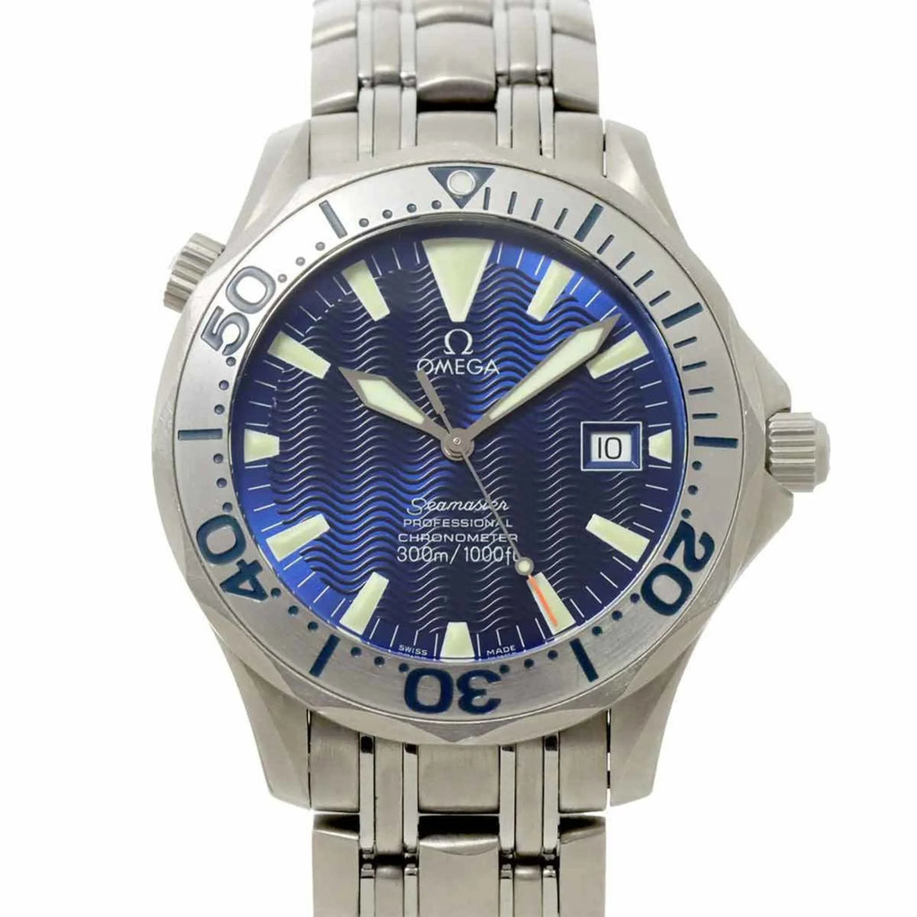 Pre-Owned  Seamaster 300 Professional 2231 80 Men's Watch Titanium Date Blue Dial Automatic (Good)