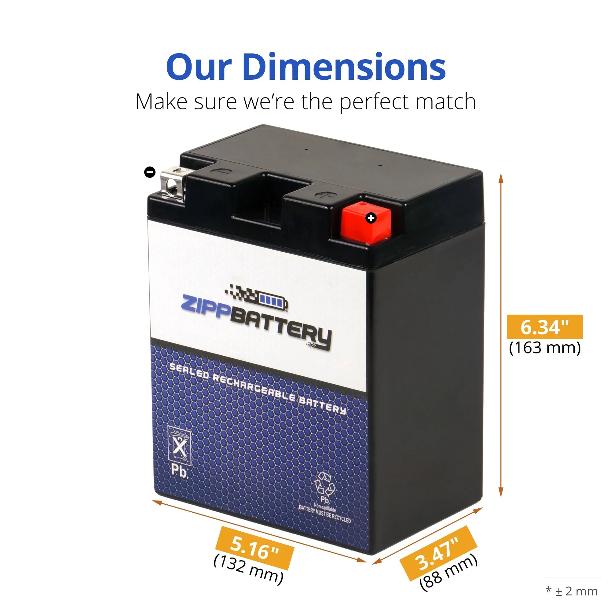 Zipp Battery YTX14AHL- (14AHL- 12 Volt,12 Ah, 210 ) Snowmobile Battery for Arctic Cat Jag Afs L/t 1993