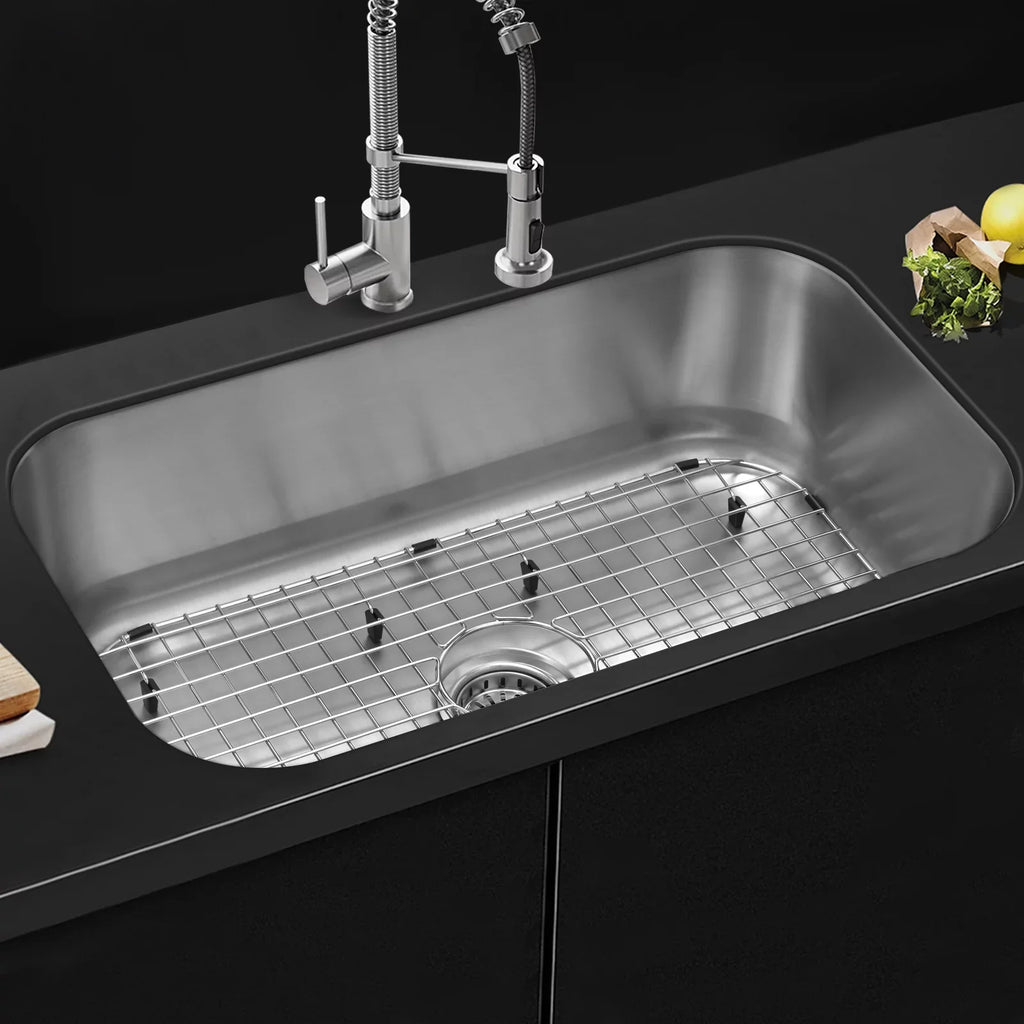 Undermount Kitchen Sink Single Bowl 30 Inch, 30", 16-gauge Stainless Steel