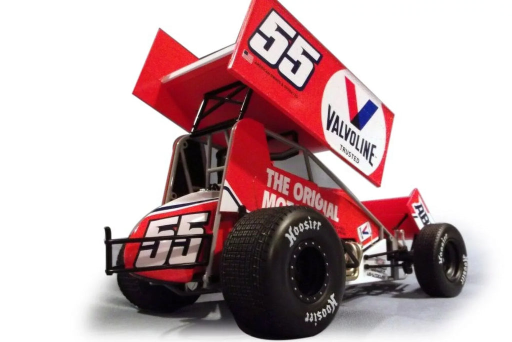 2021 Winged Sprint Car, #55 C.J. Leary "Valvoline" - Acme A1809515 - 1/18 scale Diecast Car