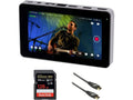 YoloBox Mini Ultra-Portable All-in-One Smart Live Streaming Encoder/Monitor Bundle with 128GB Extreme  Memory Card and Pearstone 6'  Cable