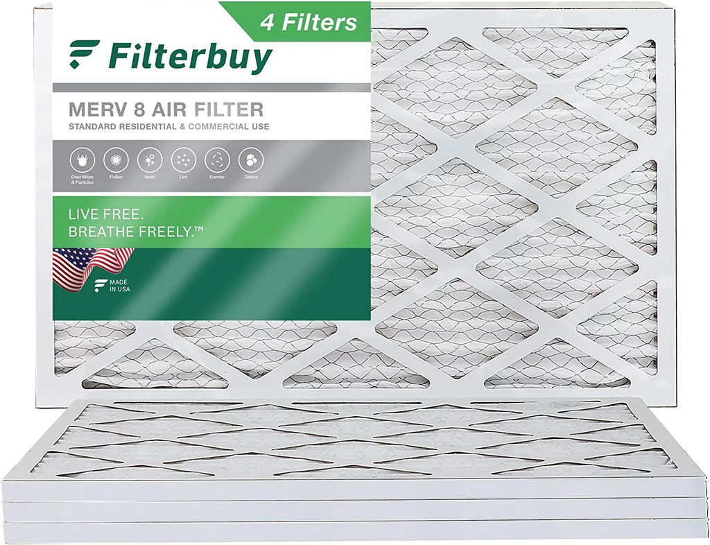 Filterbuy 14x36x1  8 Pleated   Furnace Air Filters (4-Pack)