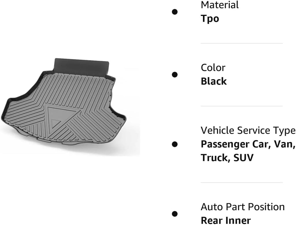 Upgrade Camry Cargo Liner |  Custom Fit Trunk Mat for 2018-2023 Toyota Camry & Camry Hybrid Accessories, Rubber Cargo Mat Trunk Liner Floor Mat for Toyota Camry 2018 2019 2020 2021 2022 2023