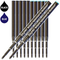 Jaymo Replacement for Montblanc 128211/128214 - Measures 3.875 in / 98 mm Long - Ballpoint Pen Refill - 6 Black + 6 Blue