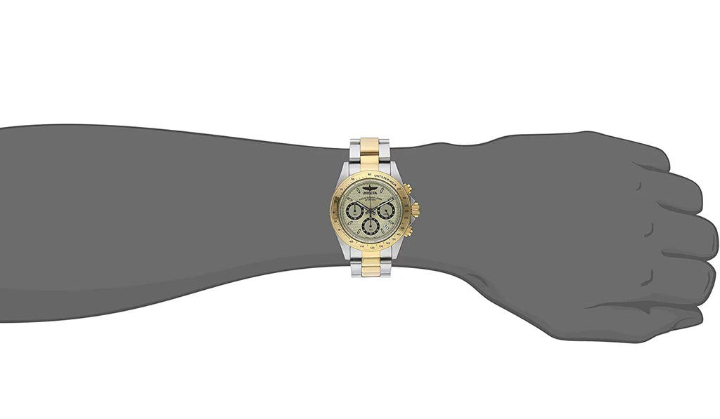 Invicta Men Speedway Quartz 200m Gold Dial Two Tone Stainless Steel Watch 14930