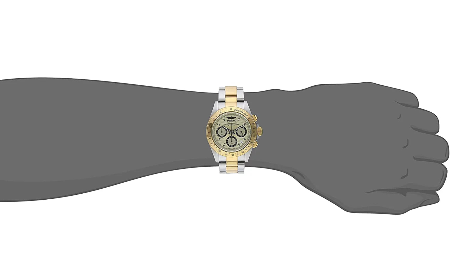 Invicta Men Speedway Quartz 200m Gold Dial Two Tone Stainless Steel Watch 14930
