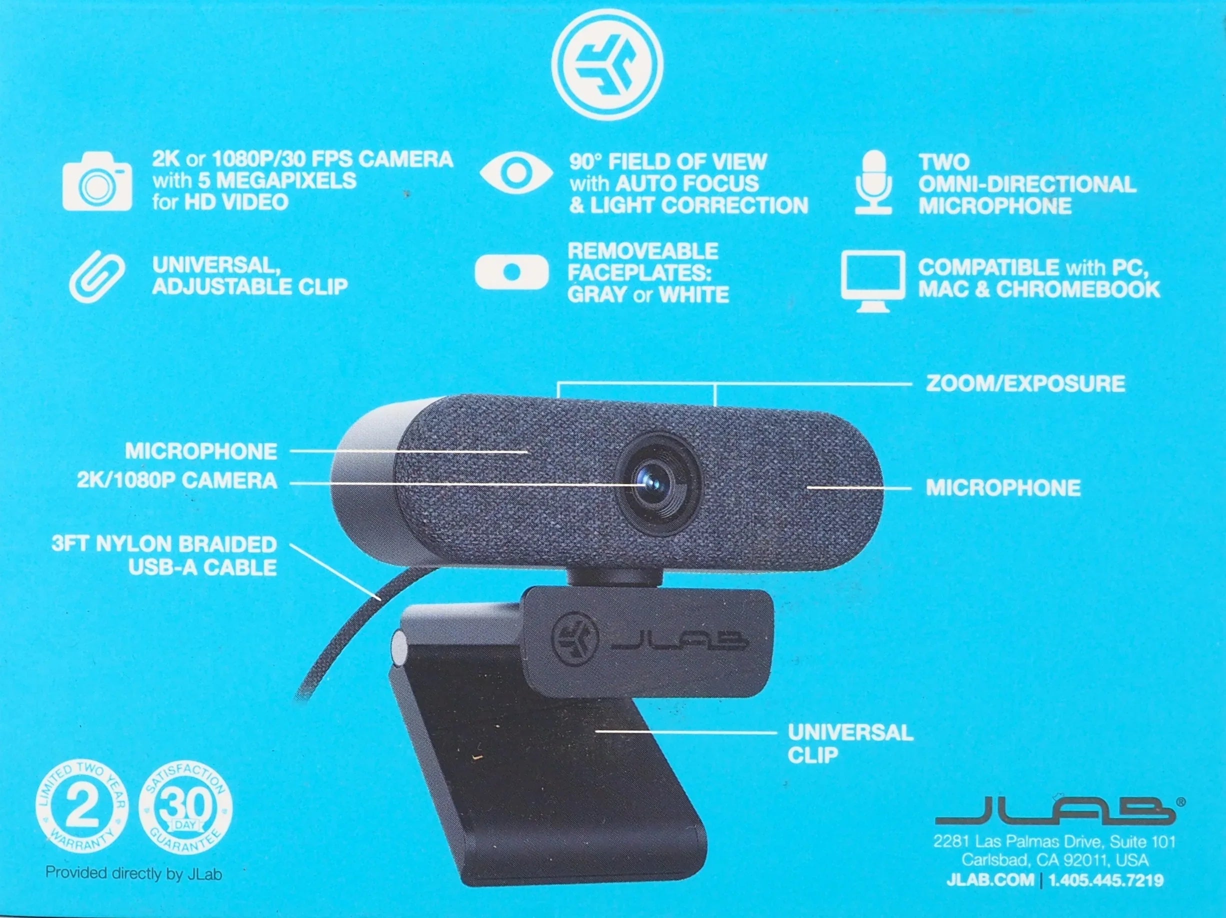 JLab Epic - Webcam - color - 5  - 1080p, 2K - audio -