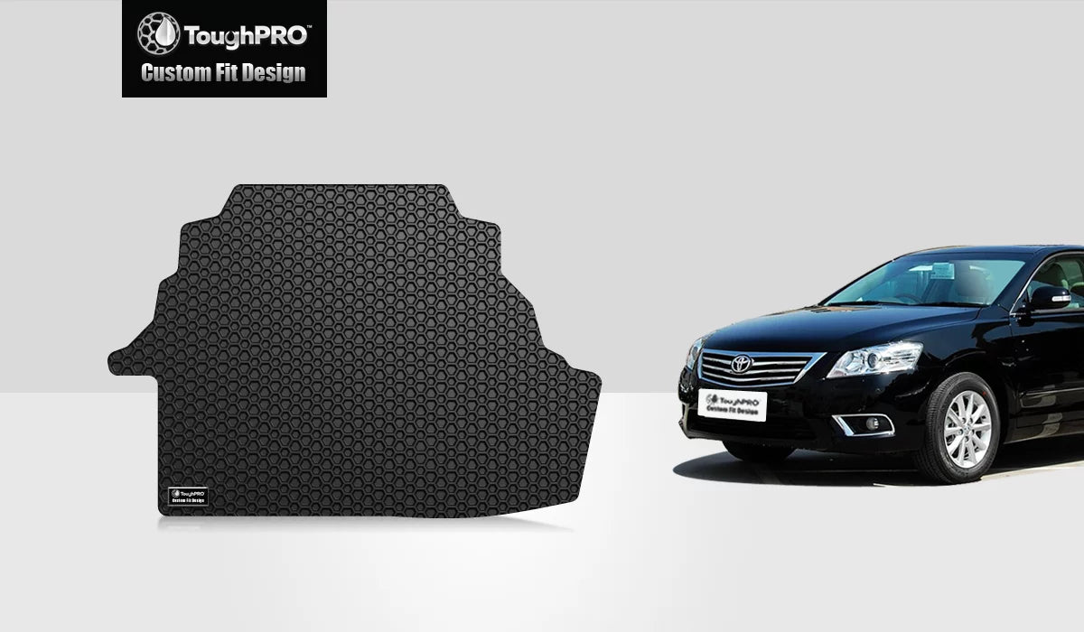 ToughPRO - Trunk Mat Compatible with  Camry - All Weather Heavy Duty (Made in ) - Black Rubber - 2008