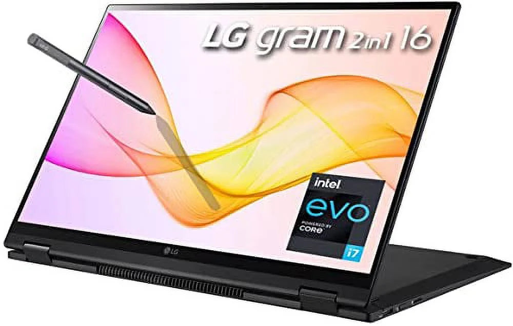 gram Ultra-Light Laptop, Evo i7-1165G7, 16"  (2560 x 1600)  16:10 2in1 Touch Display, 21 Hr Battery Life, Wi-Fi 6, Thunderbolt 4, Stylus Pen, Fingerprint, Webcam (16GB  | 512GB PCIe )