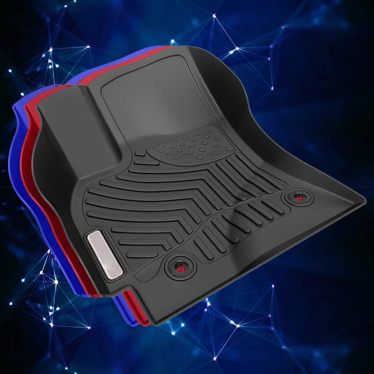 Ledkingdomus  Rubber Front & Rear for 2014 2015 2016 2017 2018 2019 Toyota Corolla Floor Mats Set All-Weather Protection