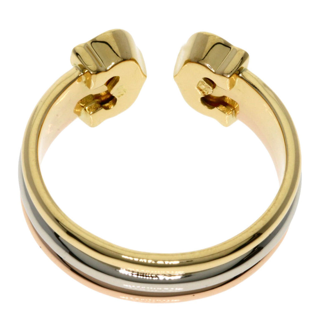Pre-Owned Cartier 2C Ring #50 K18 Yellow Gold/K18WG/K18PG Women's  (Good)