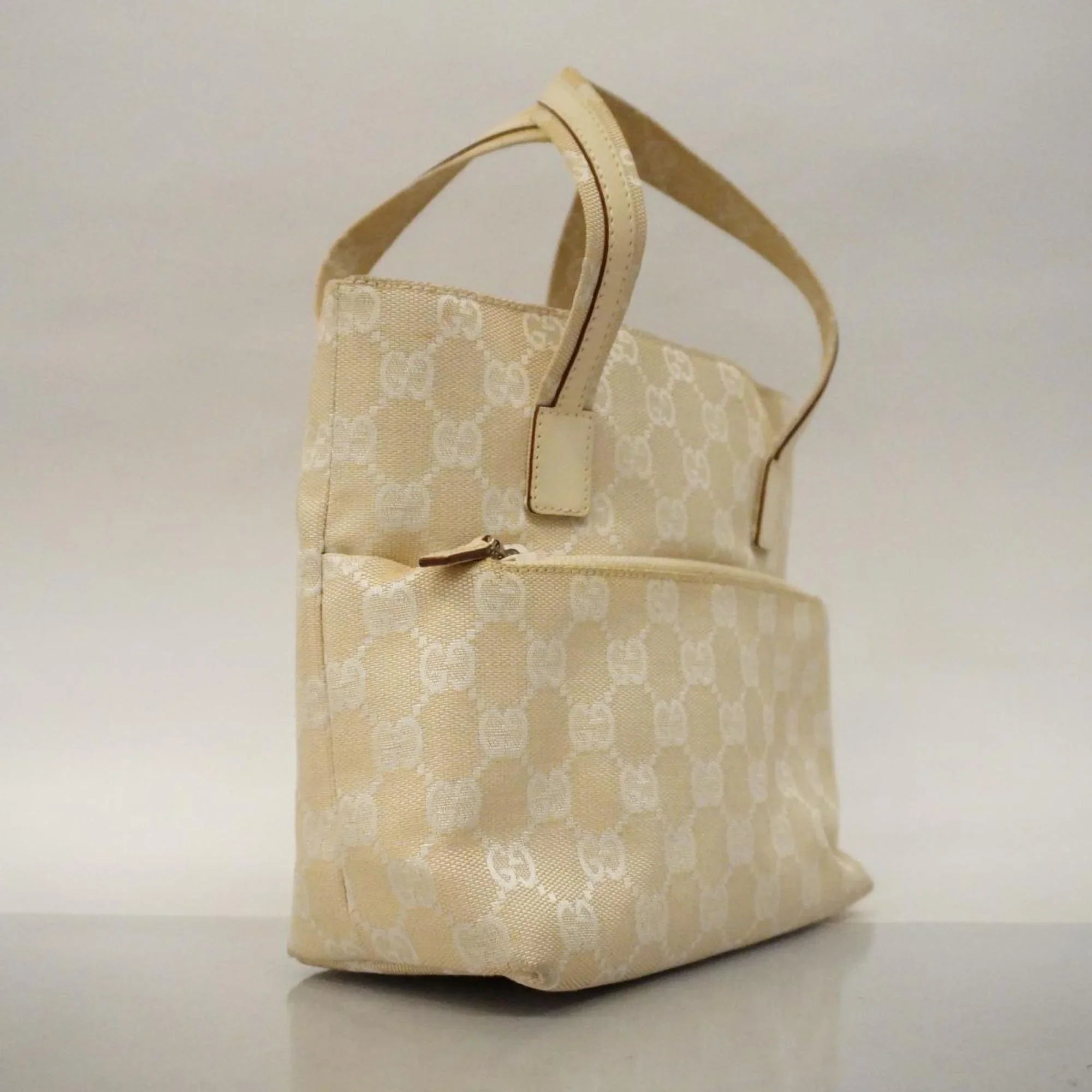 Pre-Owned Gucci Handbag  Canvas 002 1079 Leather Ivory Women's (Good)