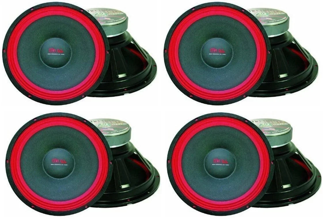 4   500W 12" Raw Replacement   Speaker Subwoofer 8Ohm Woofer 40oz Magnet