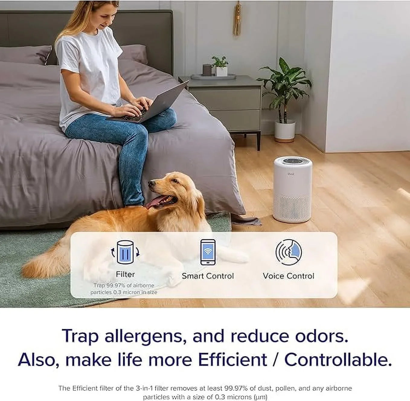Open Box Levoit Core 200S True  Air Purifier for Home Large Room Allergy and Asthma