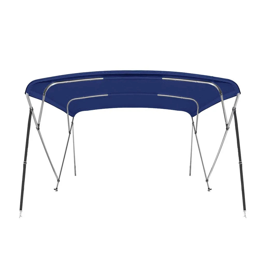 New Pontoon Bimini Top Boat Cover 4 Bow 54" H 67" - 72" W 8 ft Long Navy Blue