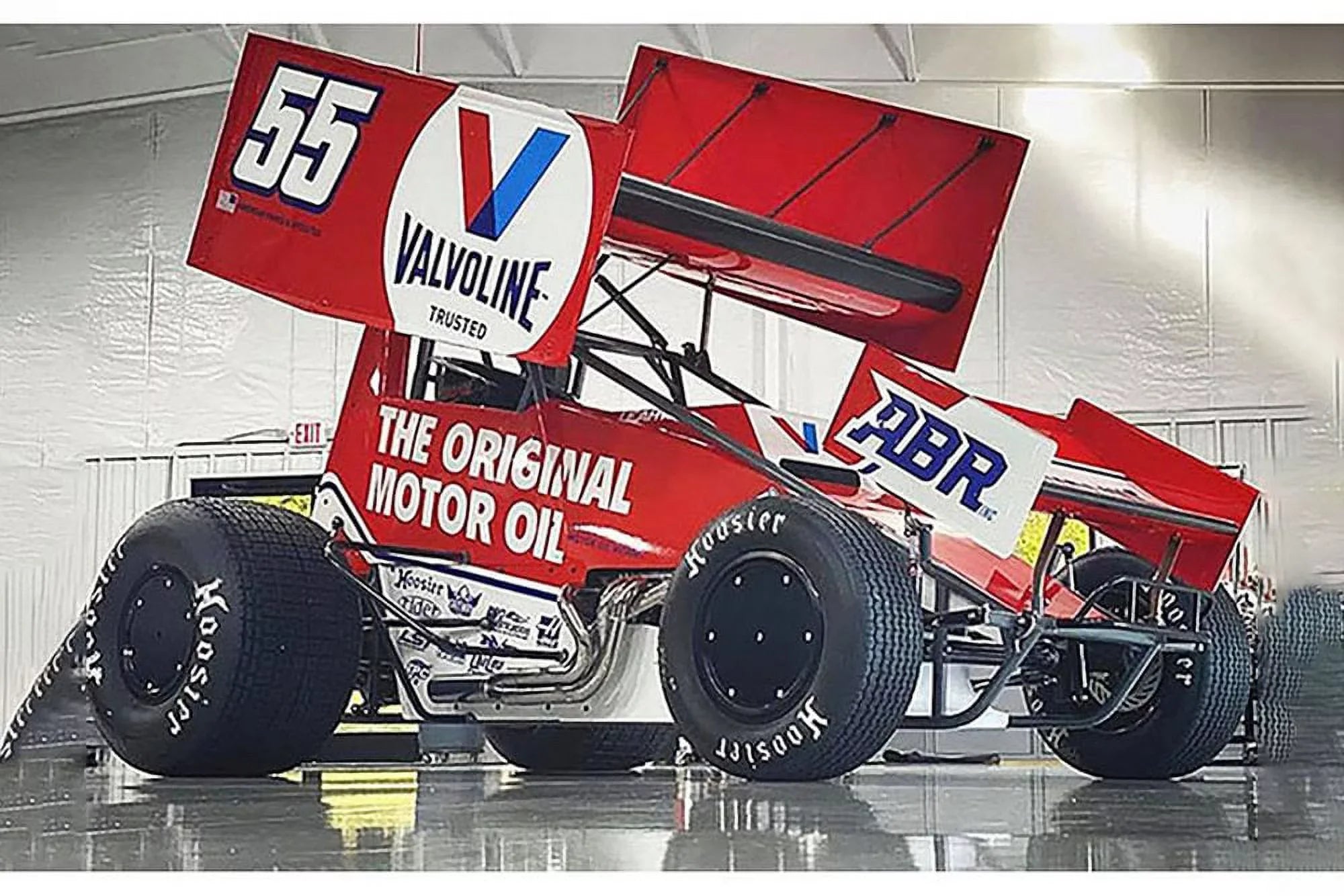 2021 Winged Sprint Car, #55 C.J. Leary "Valvoline" - Acme A1809515 - 1/18 scale Diecast Car
