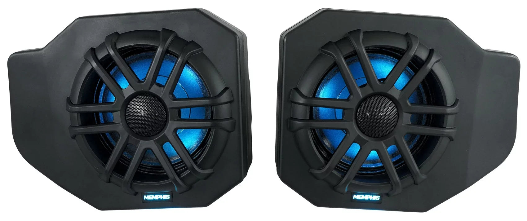 Pair Memphis Audio RNGR65FE Pods+ Tower Speakers+Amp For 2018+ Polaris Ranger