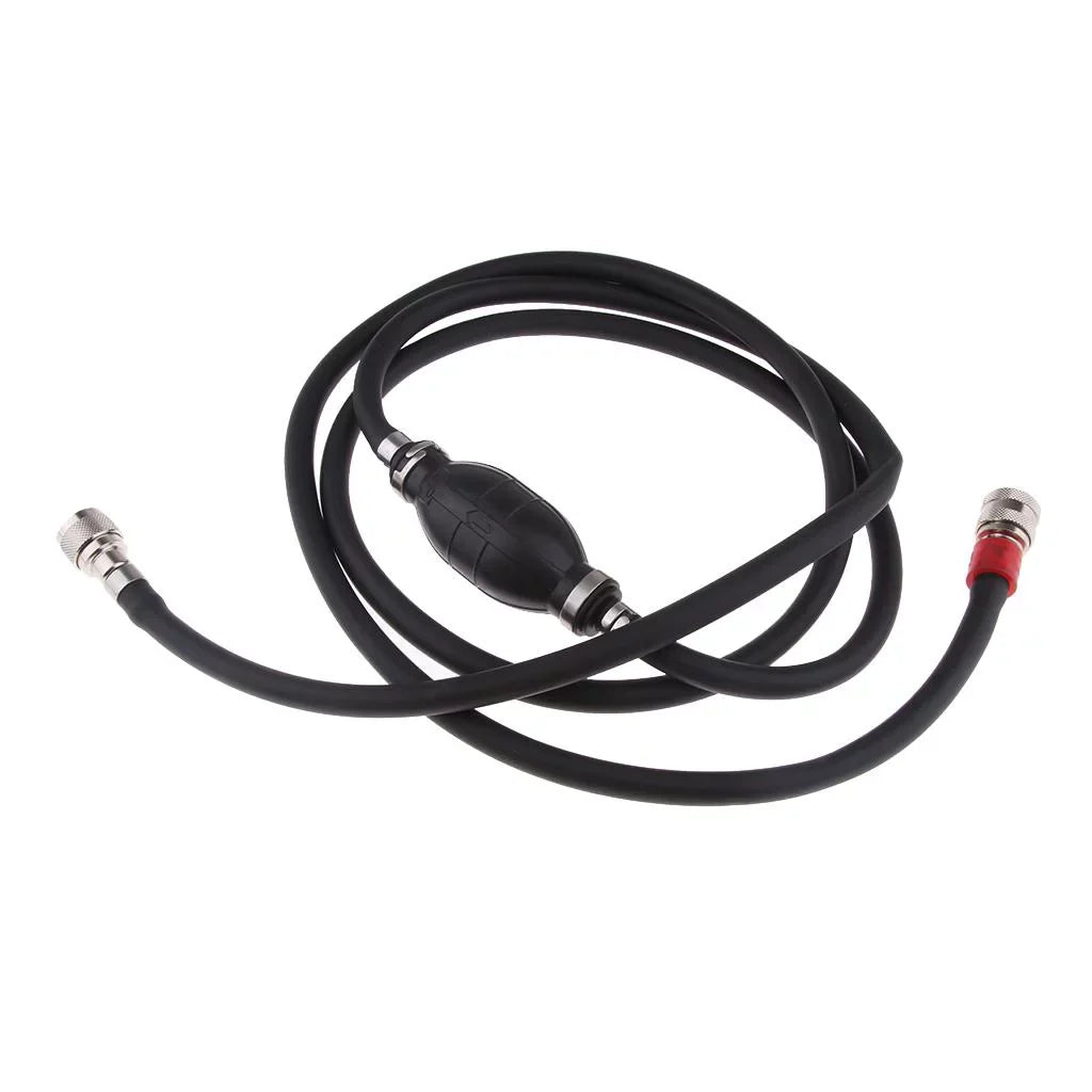 Fuel Line Assembly Hose Line Marine Outboard Boat Motor Fuel Assembly 8FT Black - Suitable for Boats, RVs, Tractors, and Caravans