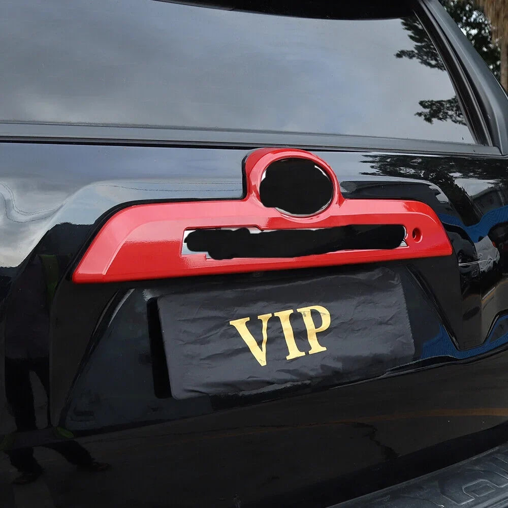 Teledu Red Rear Trunk Tailgate Handle Frame Decor Cover Trim Bezels 4Runner