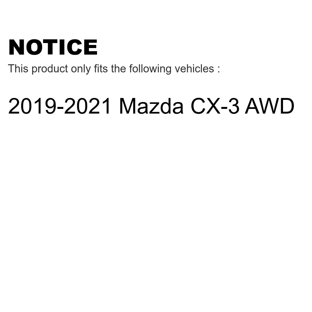 Transit Auto - Front Rear Coated Drilled Slotted Disc Brake Rotors And Semi-Metallic Pads Kit For 2019-2021 Mazda -3  -100589