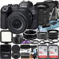 Canon  R6 Mark  Mirrorless Camera with  24-105mm Lens + Mount Adapter + 2 Pack SanDisk 32GB Memory Card +  Flash + Case + ZeeTech Accessory