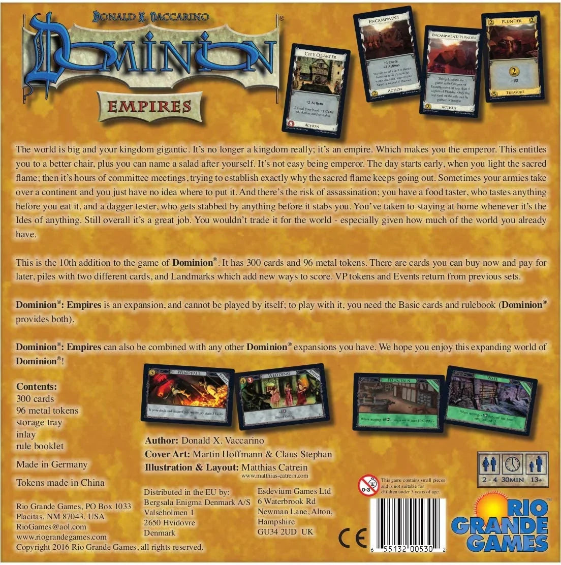 Dominion: Empires Board Game Expansion, by Rio Grande Games
