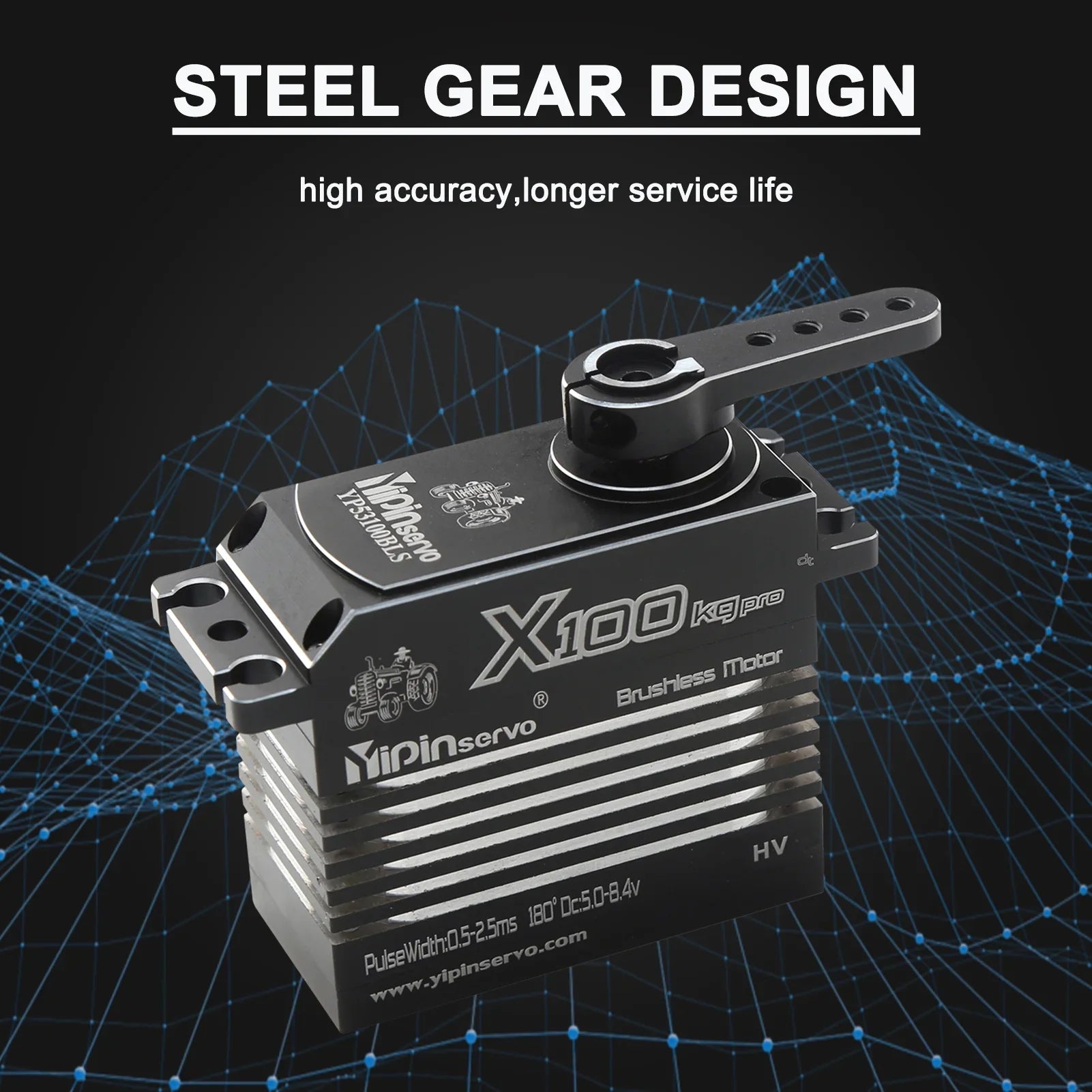 YIPINServo ,Servo  Torque Waterproof  Metal Torque Waterproof  Car Crawler Waterproof  Car Torque  Car Servo Metal Torque