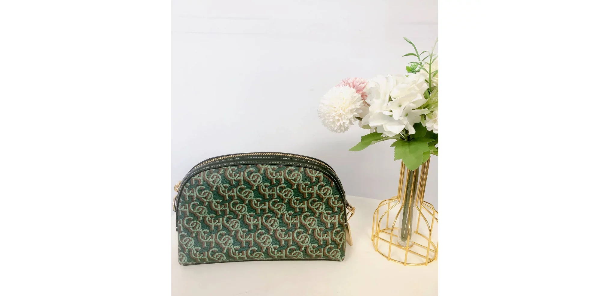 Coach CF343 Madi Crossbody With Coach Monogram Print  Green