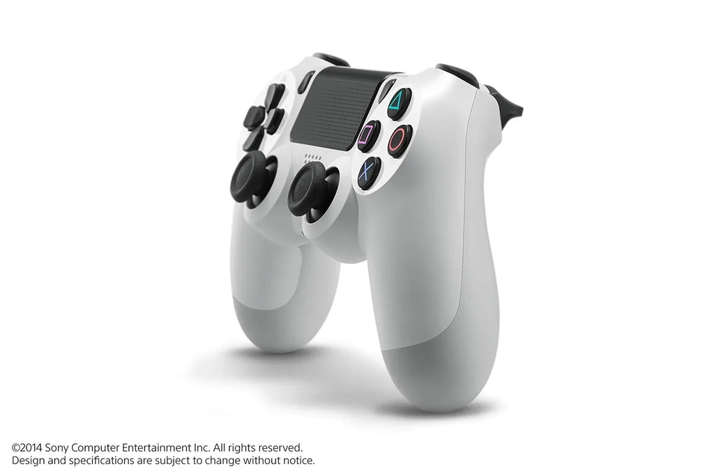 PS4 DualShock Wireless Controller Bundle - White - With Earbuds Like New with