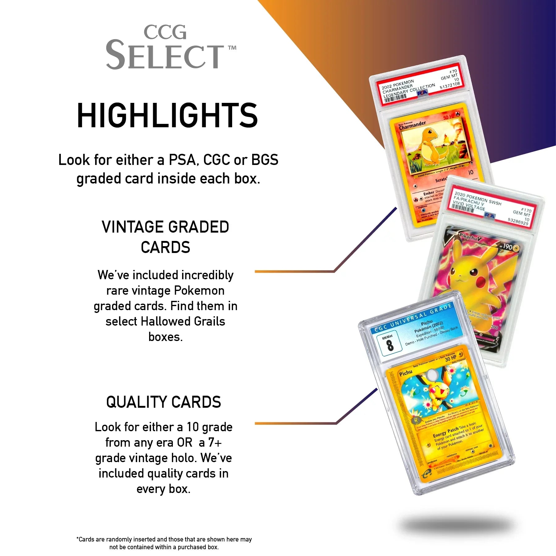 Select | Hallowed Grails | 1x Guaranteed Graded Card | 7+ Vintage Holo or 10 Grade | , ,