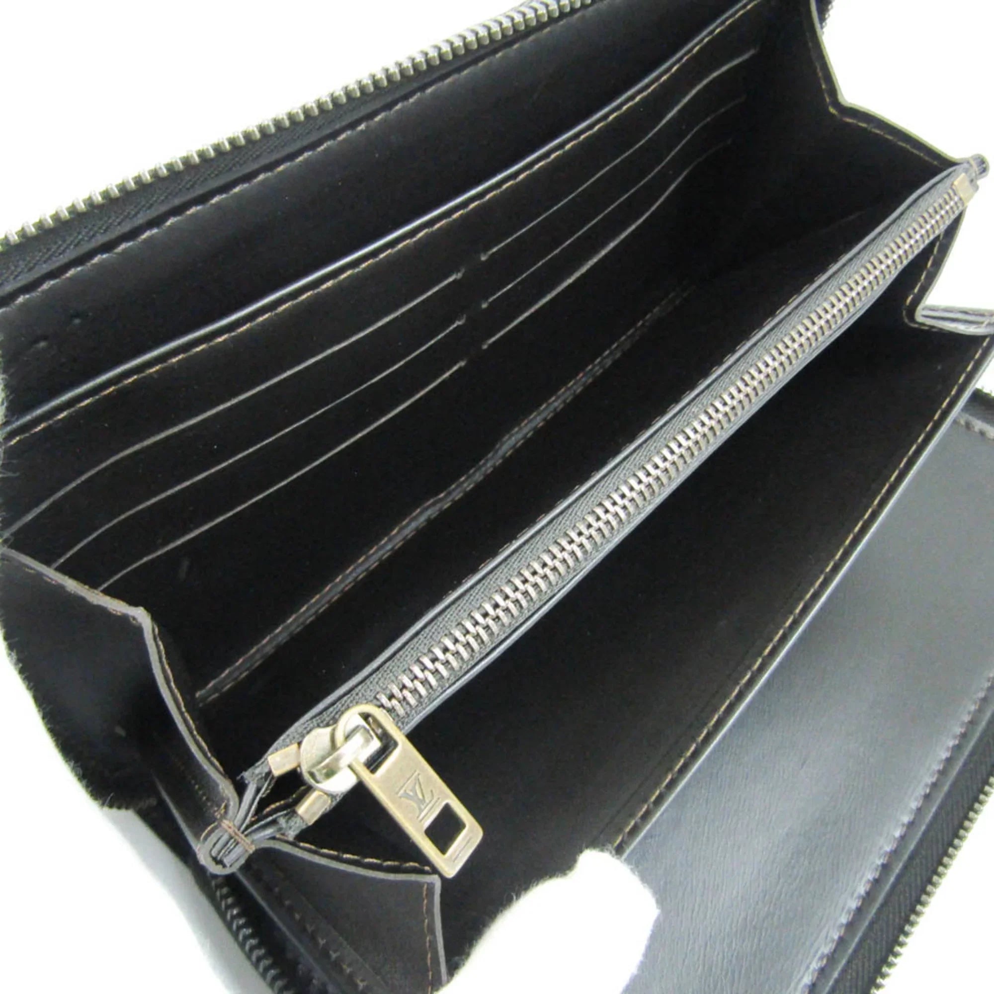 Pre-Owned Louis Vuitton Utah Zippy Organizer M97025 Men's Utah Leather Long Wallet (bi-fold) Coffee (Good)