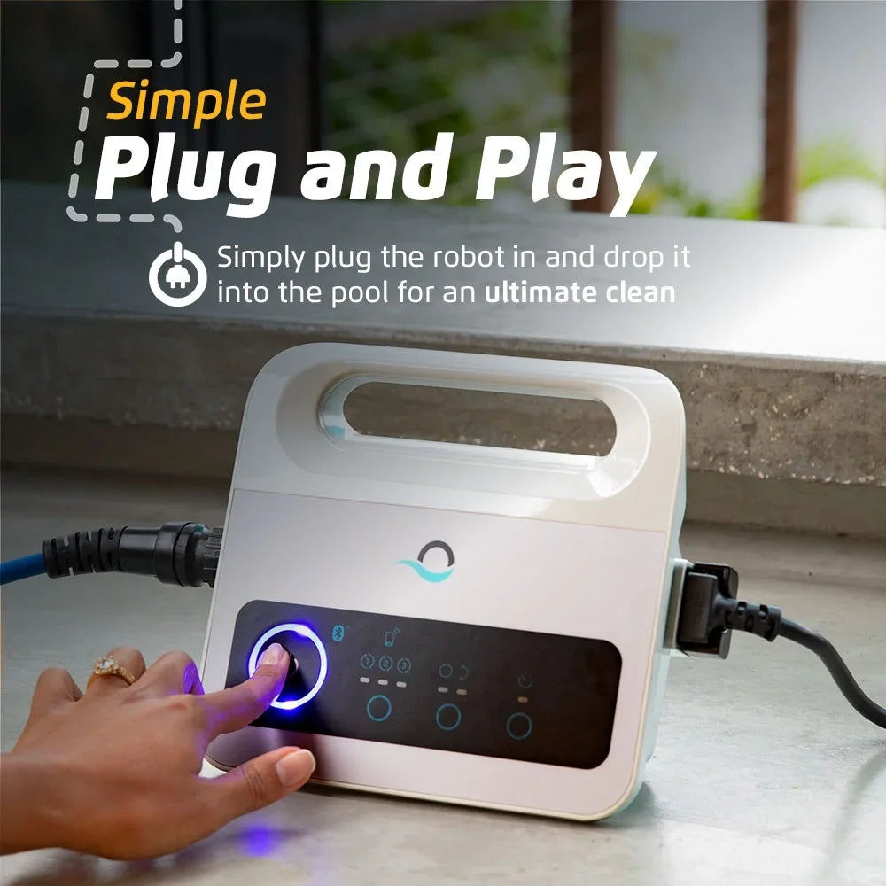 Dolphin Proteus DX4 Robotic Pool Vacuum Cleaner — Wall Climbing Capability — Powerful Waterline Scrubbing — Ideal for All Pool Types up to 50  in Length