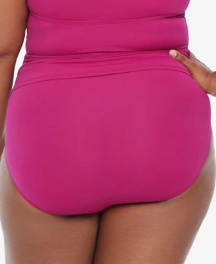 Ralph Lauren  Plus Size Shirred High-Waist Swim Bottom,  22W