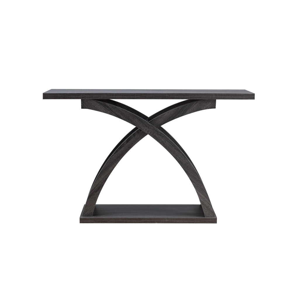 Denhour   Transitional Distressed Grey 47-inch 1-Shelf Sofa Table by