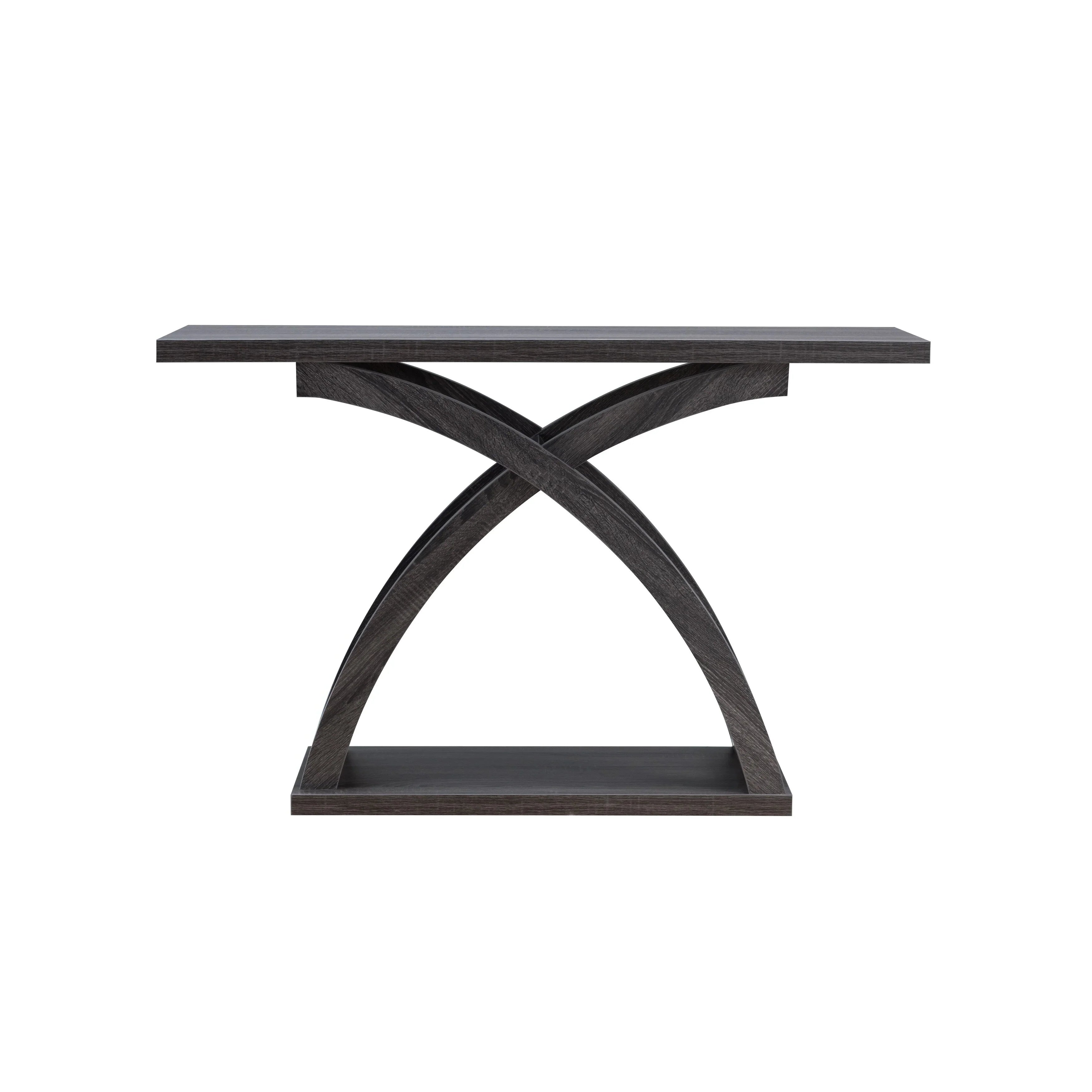 Denhour   Transitional Distressed Grey 47-inch 1-Shelf Sofa Table by