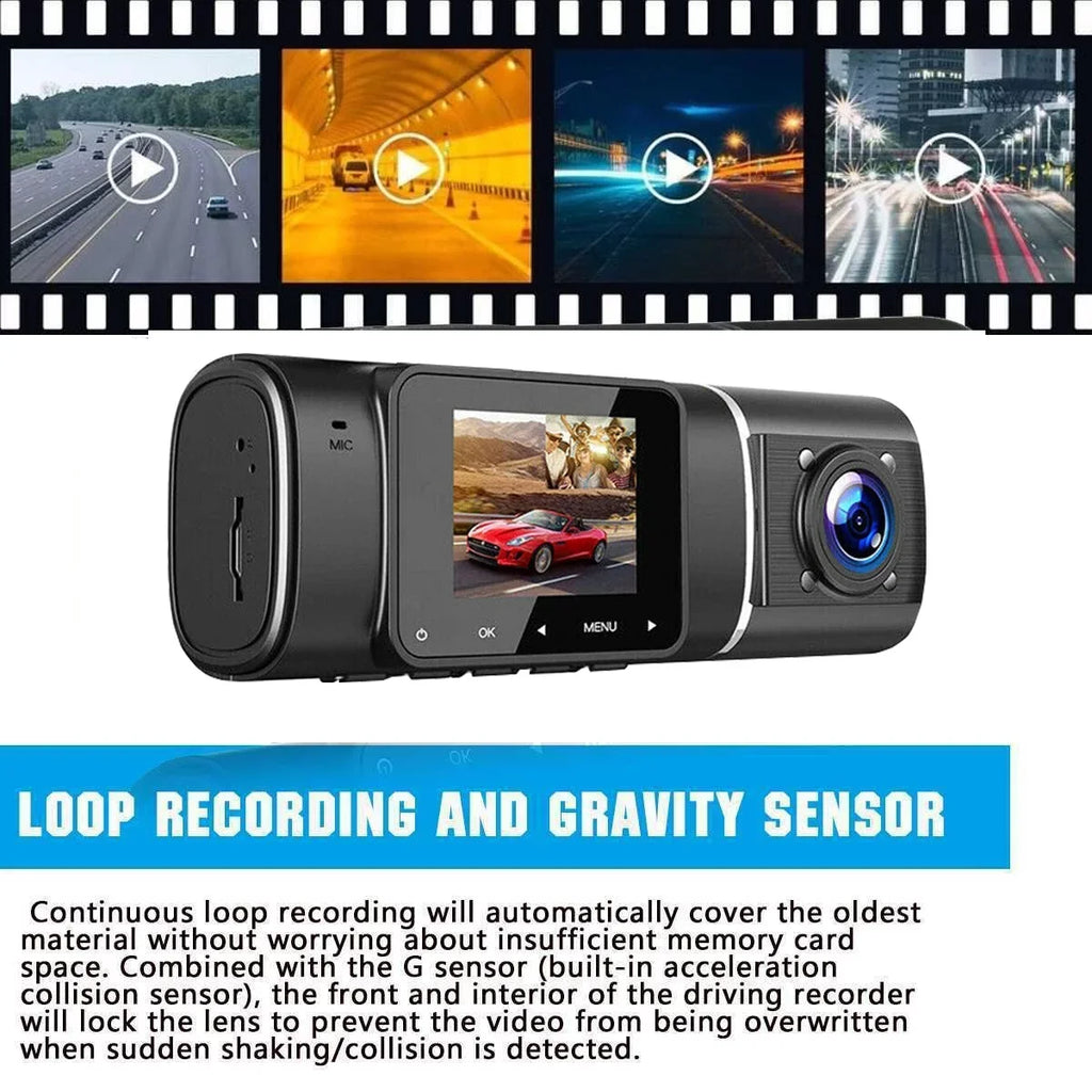 Dash Cam 1080P  1.5 Inch  Display Car Camera , Night Vision Car Camera ,Parking Mode, G-Sensor, Loop Recording,