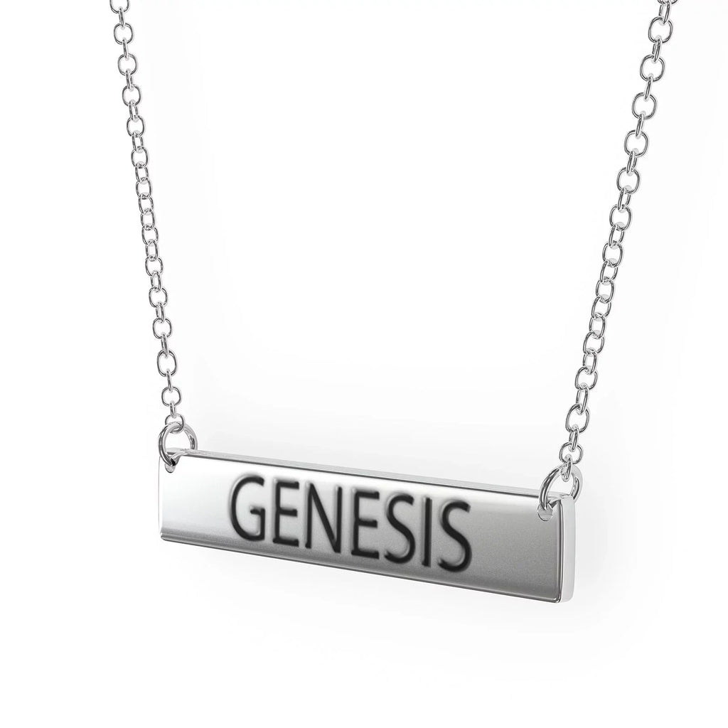 Genesis Women's Bar Pendant Necklace Sterling Sliver