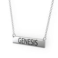 Genesis Women's Bar Pendant Necklace Sterling Sliver