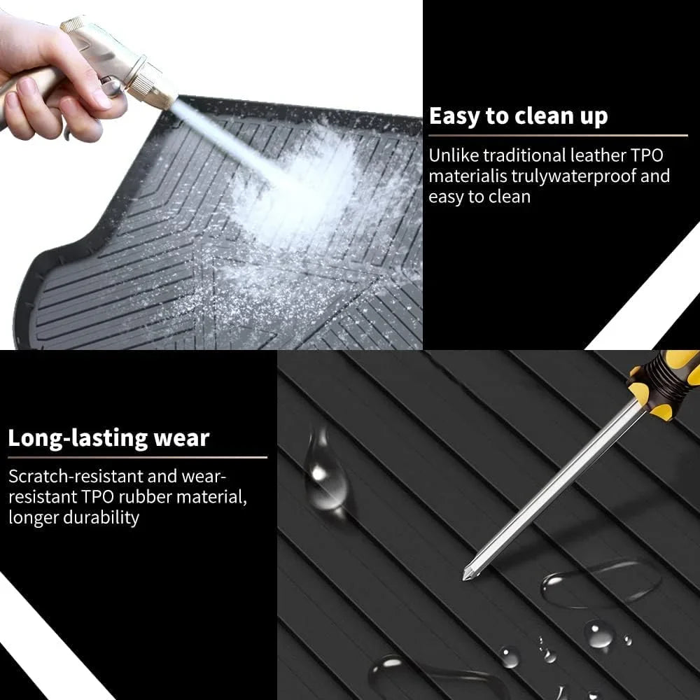 Upgrade Camry Cargo Liner |  Custom Fit Trunk Mat for 2018-2023 Toyota Camry & Camry Hybrid Accessories, Rubber Cargo Mat Trunk Liner Floor Mat for Toyota Camry 2018 2019 2020 2021 2022 2023