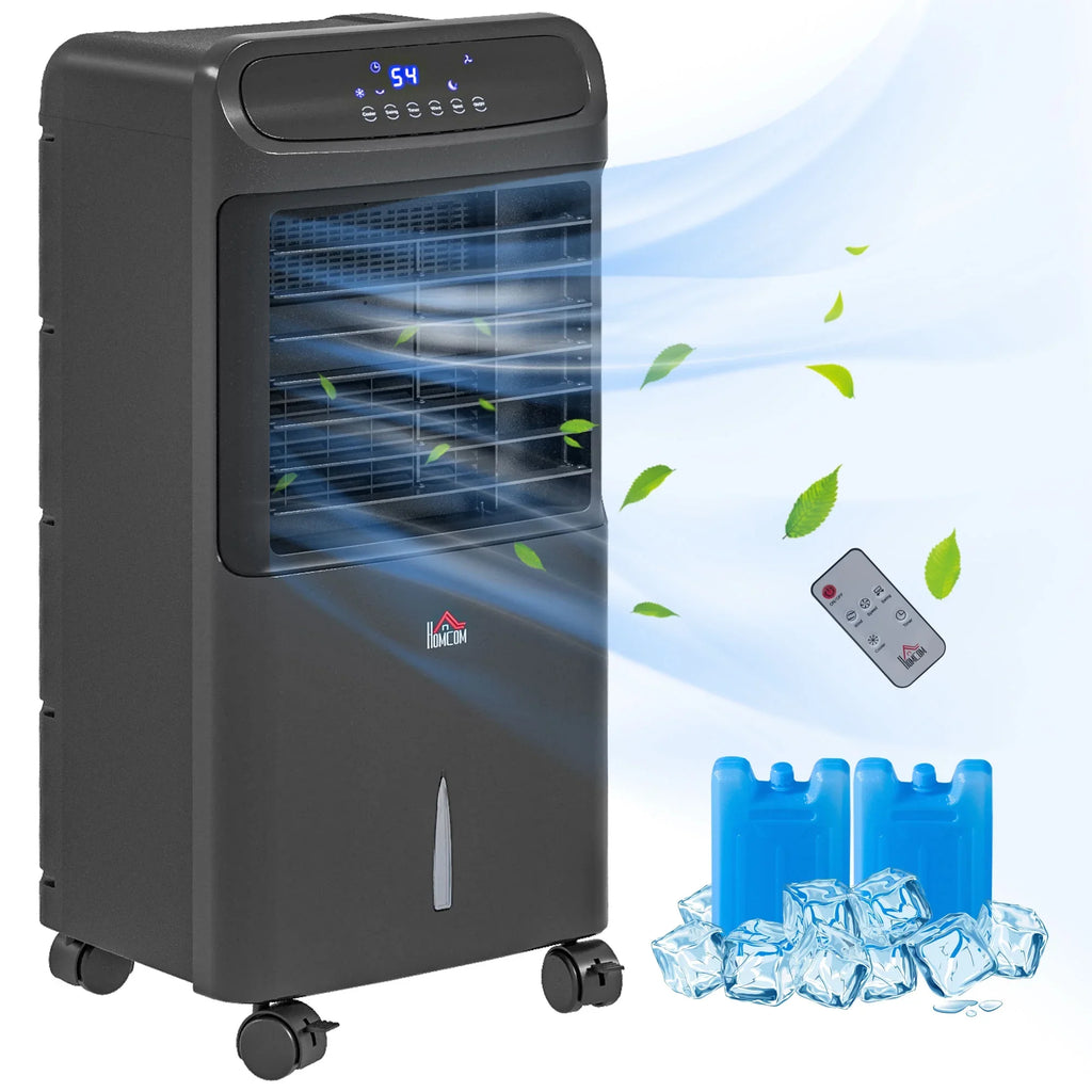 3-In-1 Mobile Evaporative Air Cooler with Remote Oscillating Black