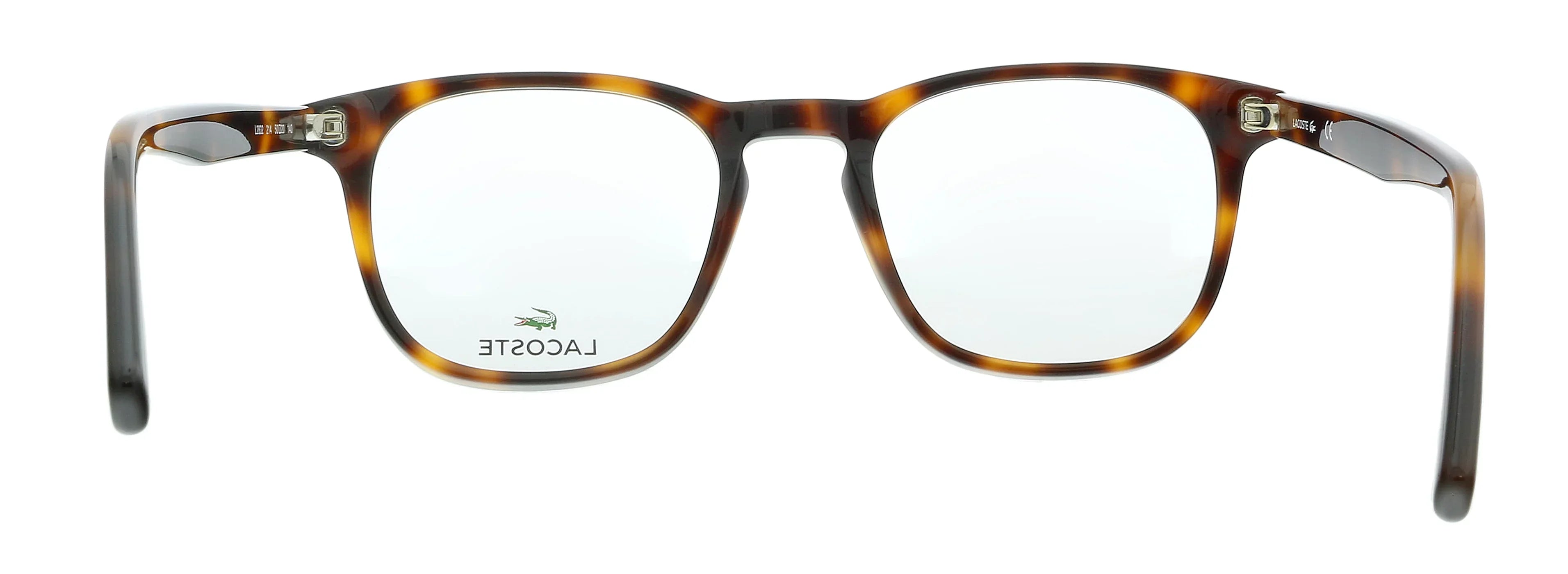 Lacoste L2832 214 Havana Modified Rectangle Eyeglasses for mens