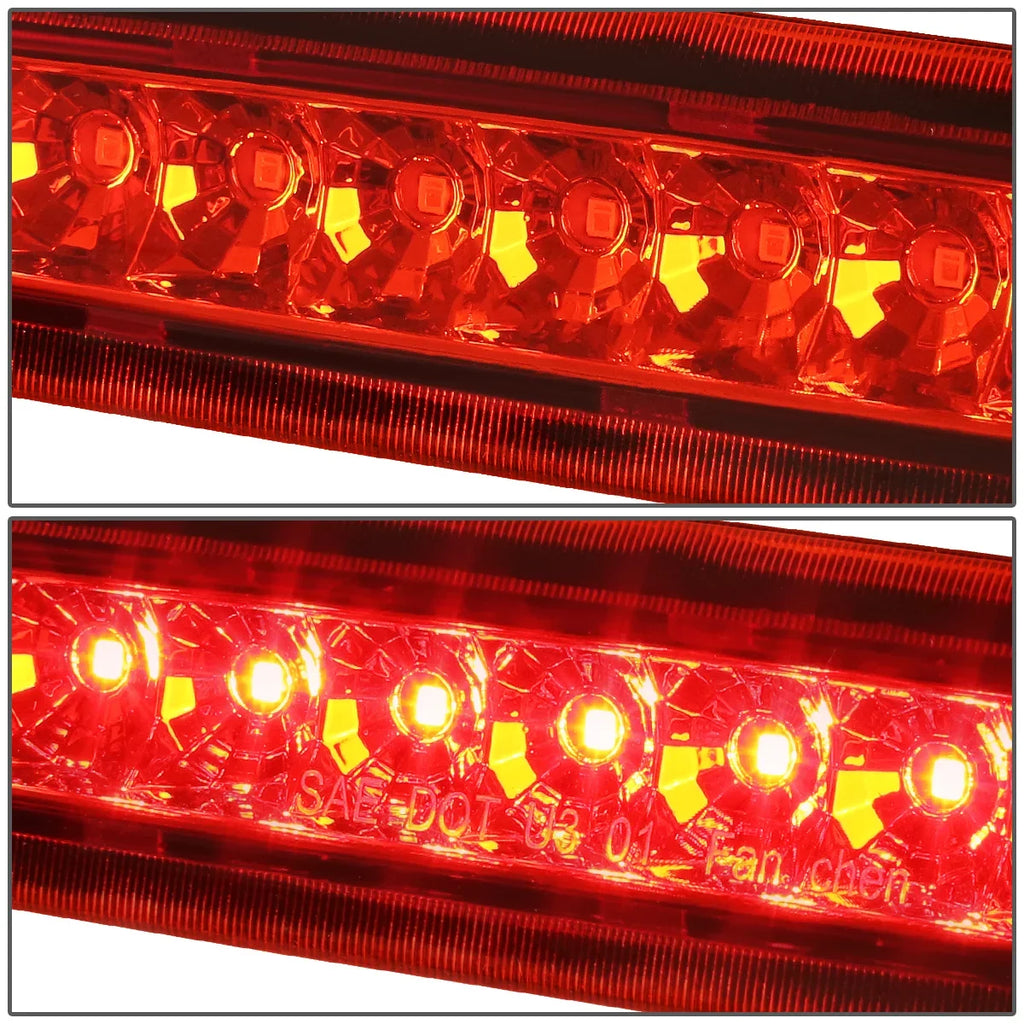 Motoring 3BL-4RUNNER03-- For 2003 to 2009 Toyota 4Runner N210 Rear  3rd Third Tail Brake Light Stop Lamp Red Housing 04 05 06 07 08
