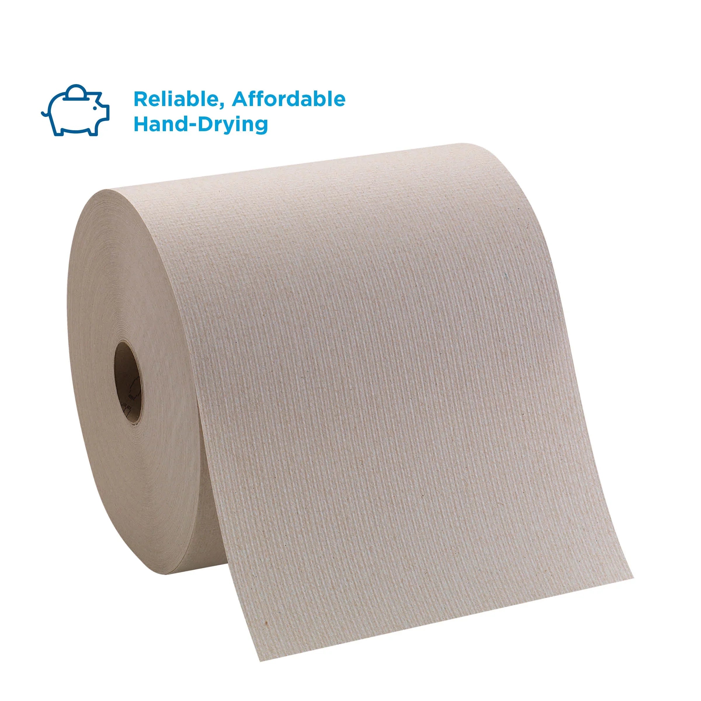 Pacific Blue Basic™ Recycled Hardwound Paper Towel Rolls, 26301, Brown, 6 Count (800 Feet/Roll)