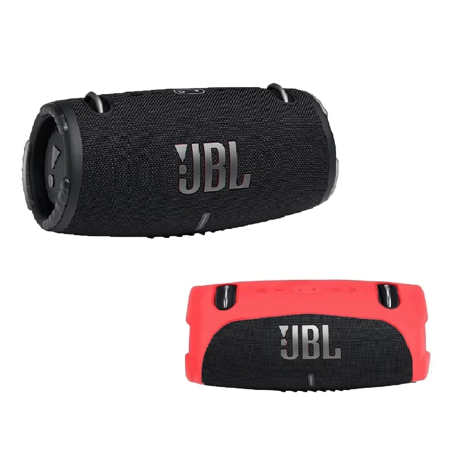 Xtreme 3 - Portable Bluetooth Speaker Bundle with Silicone Carrying Sleeve Cover (Black w/Red Sleeve)