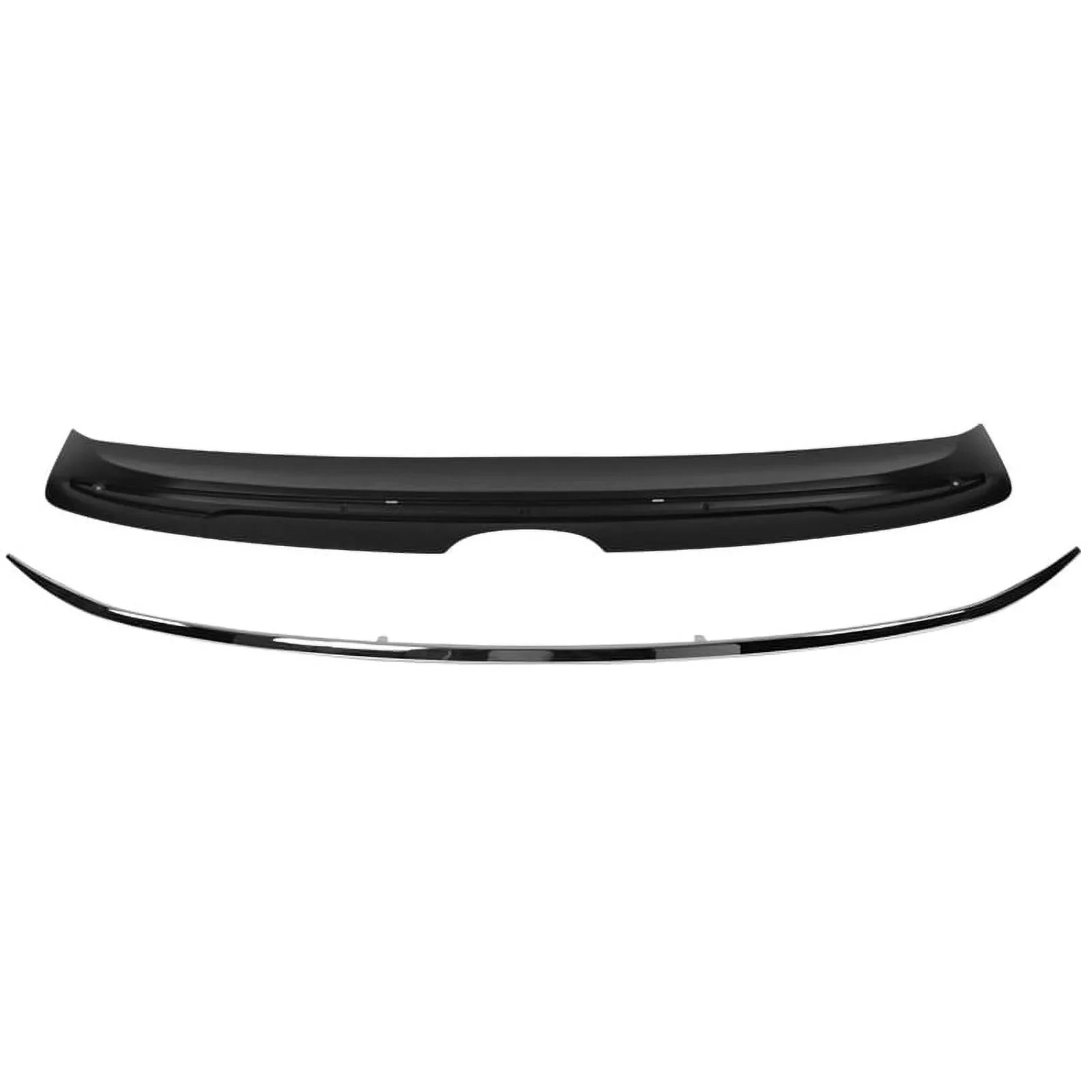 Ikon Motorsports Compatible with 18-23 Toyota Camry   Style Rear Trunk Spoiler Wing With Chrome Trim 2018 2019 2020 2021