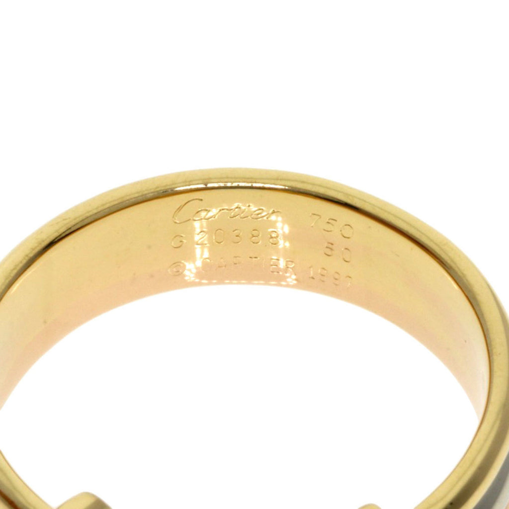 Pre-Owned Cartier 2C Ring #50 K18 Yellow Gold/K18WG/K18PG Women's  (Good)