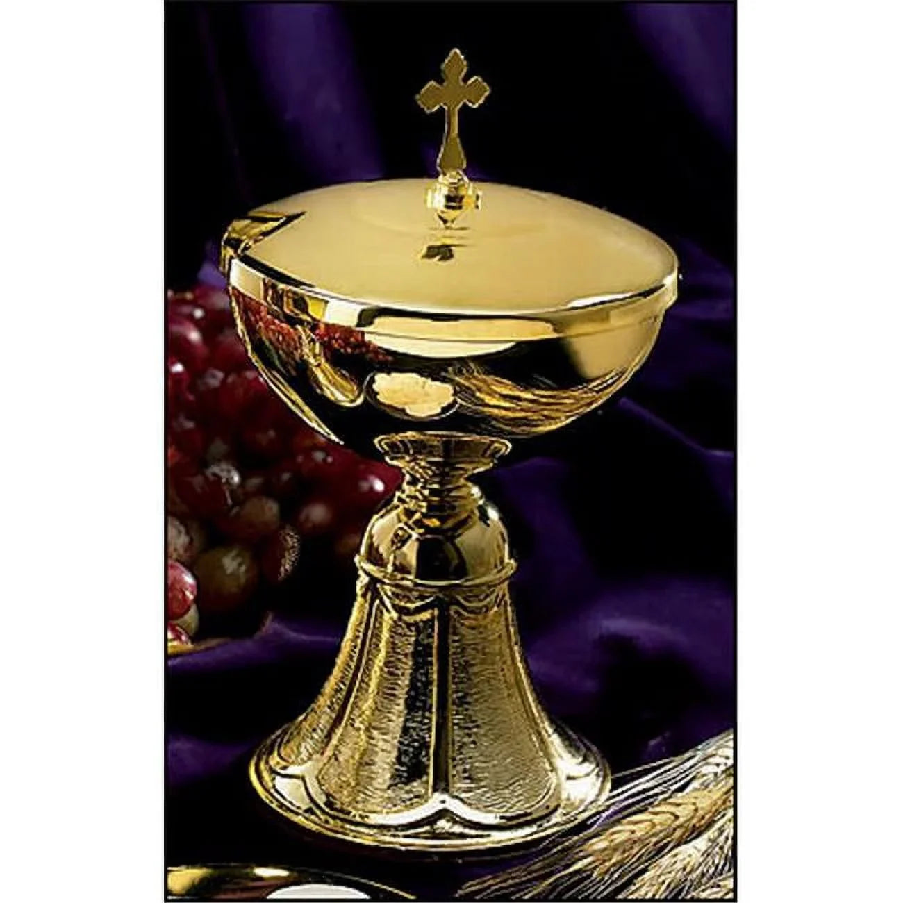 Christian Brands Church Supply JT525 200 Host  Ciborium with Cross Cover
