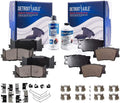Detroit Axle - Brake Pads for 07-17 Toyota Camry 08-18 Avalon Lexus ES300h, 07-18 ES350, 4 Ceramic Brake Pads Front & Rear 2008 2009 2010 2011 2012 2013 2014 2015 2016 2017 Replacement