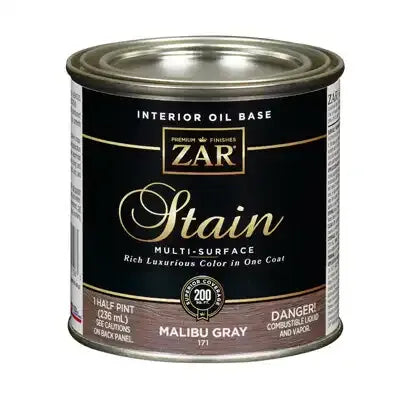 Zar 17106 Interior Wood Stain, Malibu Gray, Liquid 1/2 Pint Can